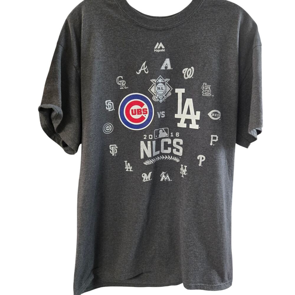 Chicago Cubs LA Dodgers 2016 National League Championship Shirt Majestic Large
